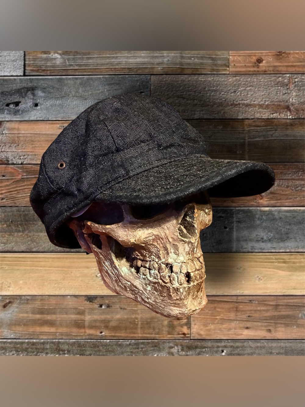 🔥NWOT🔥DOUBLE RL RALPH LAUREN RRL 1930’s DENIM ENGINEER’S HAT- SIZE MEDIUM